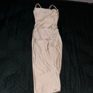 Long silk dress with a slit on the side size: S